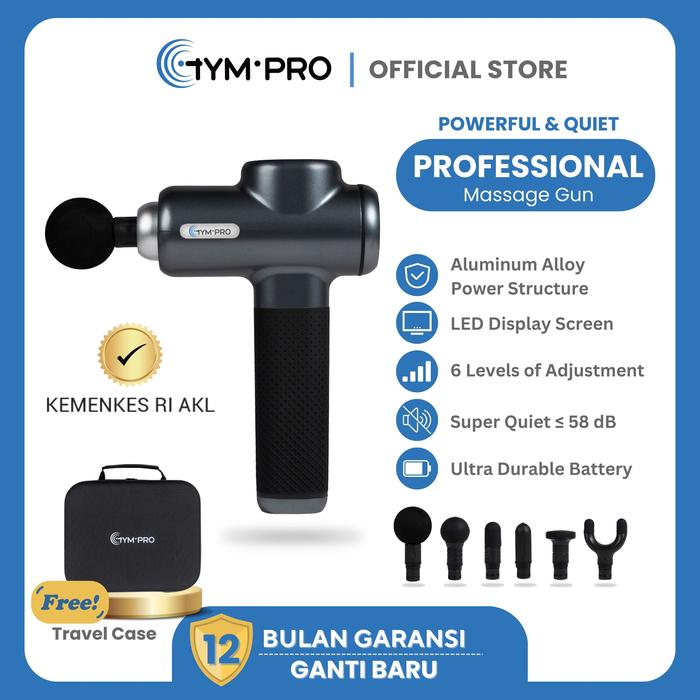GYMPRO SUPER-7 Professional Massage Gun Portable Fascial Massager Alat Pijat Relaksasi Otot Fusia