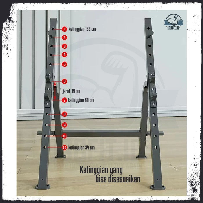 Home Multifunction Squat Rack / Rak Squat Frame / Rak Barbell