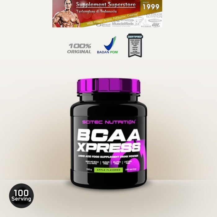 Scitec - BCAA XPRESS 700Gram Apple - Tanpa bonus