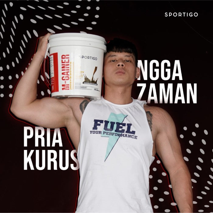 Sportigo M-Gainer 10lbs - Mass Gainer penambah berat badan - Kaos gym cewe