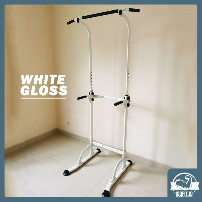 Multi-Function Pull Up / Dipping / Chin Up Hanging Bar - White Gloss
