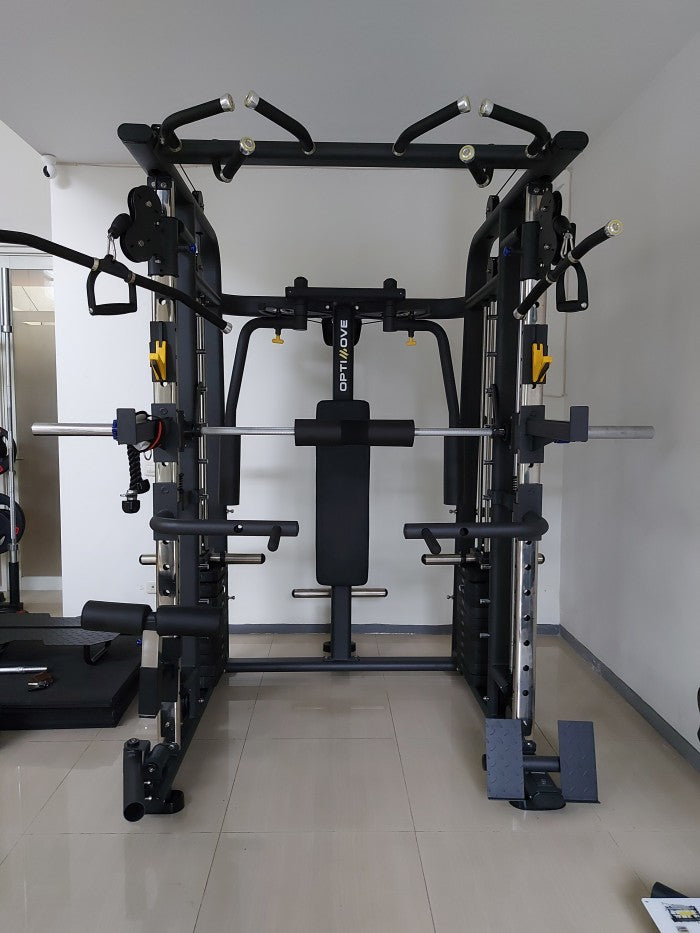 Optimove M-500 Home Gym - Cable Crossover - Smith Machine - Squat Rack