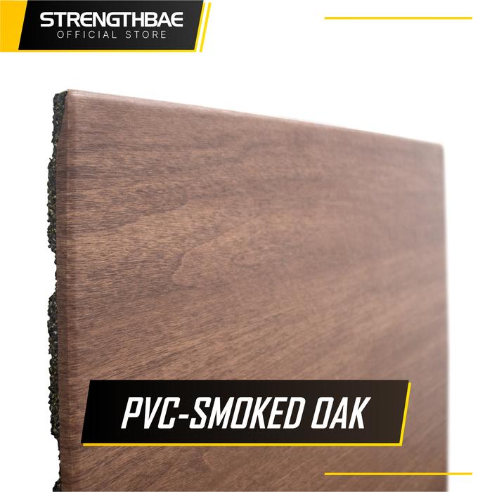 Rubber Mat Gym Flooring Wood Texture STRENGTHBAE Karpet Lantai Corak Kayu Fitness Floor Wooden Pattern Heavy Duty Commercial - Natural Maple PVC