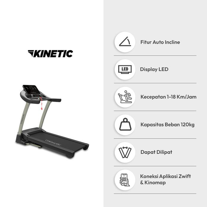 KINETIC MOTORIZED SMART TREADMILL 2 HP 15P