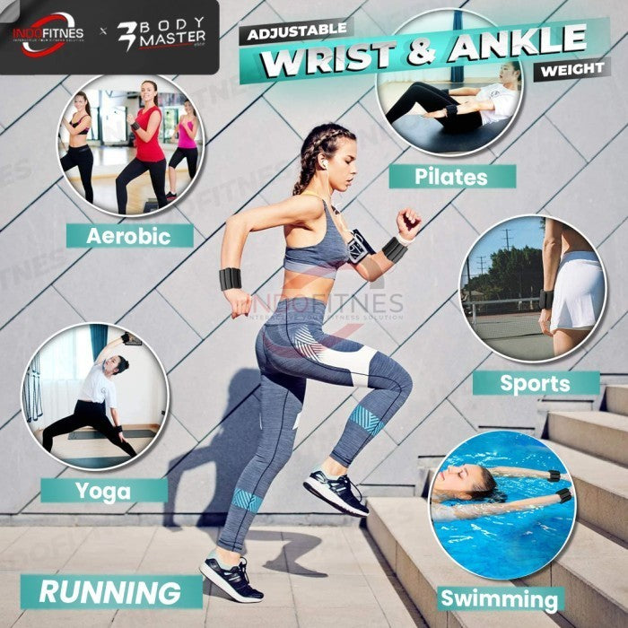 BODYMASTER Ankle Wrist Adjustable Weight Pemberat Tangan Kaki 0.5KG - 1 pcs