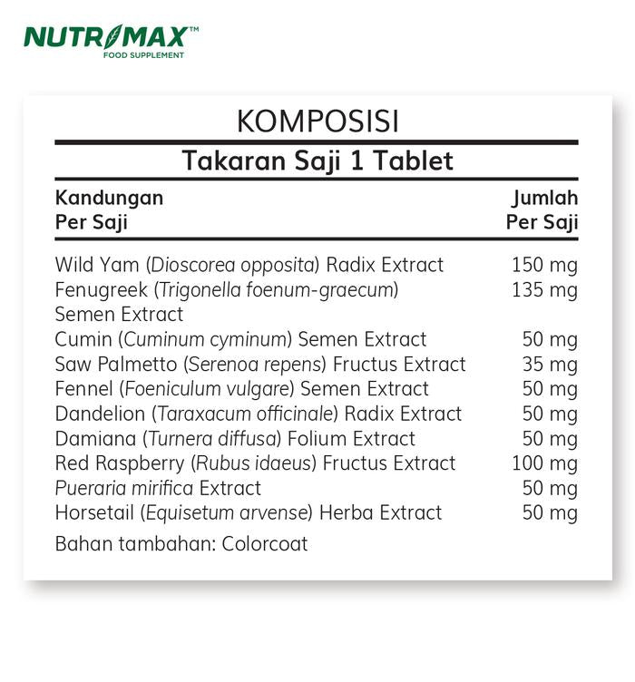 Nutrimax Femme Phytoestrogen Isi 30 Tablet