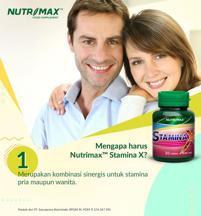 Nutrimax Stamina X Isi 30 Tablet Membantu Menjaga Kesehatan Pria dan Wanita