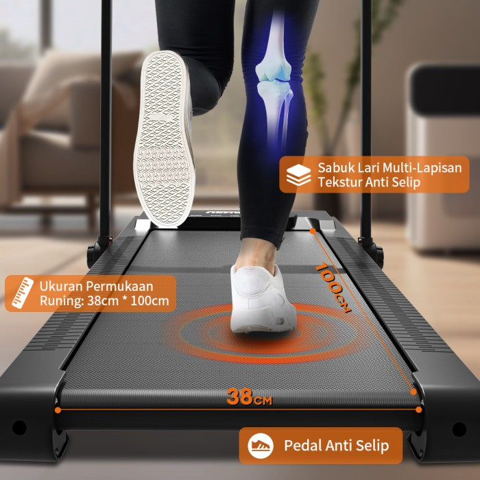 OneTwoFit 2 in 1 Running Pad 2.5HP Treadmill Listrik Lipat Treadmill Alat Fitness Treadmill