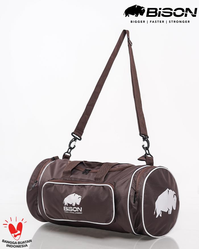 Tas Olahraga Gym Duffel Bag Bison - Abu-abu