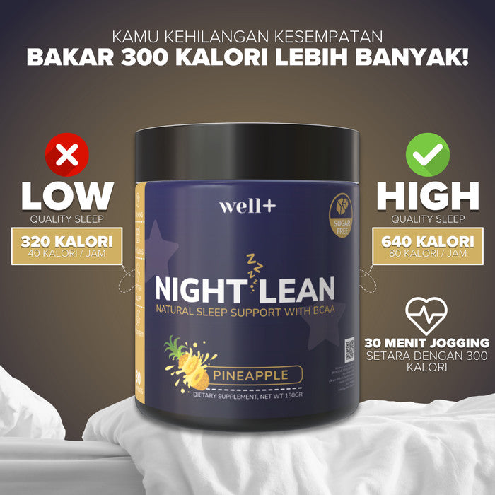 Well+ Night Lean Fat Burner Sleep Support 150 Gram