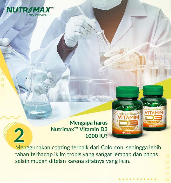 Nutrimax Vitamin Vit D3 4000 IU Kesehatan Tulang Gigi Imunitas Osteoporosis Autoimun - 30 Tablet