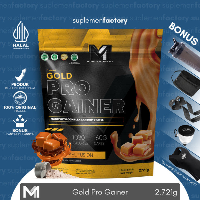 M1 Pro Gold Pro Gainer 6lbs 2721gram Muscle First Musclefirst 6 lbs - Cararmel