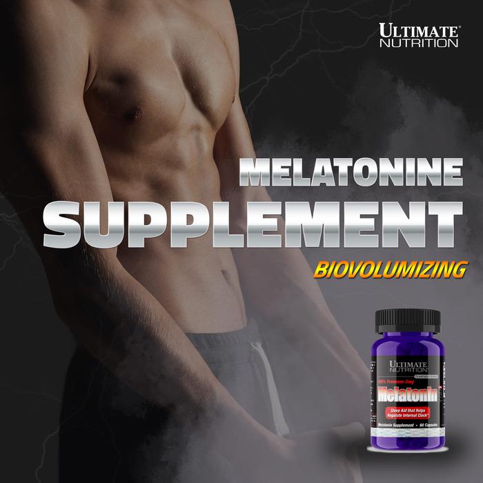 Ultimate Nutrition Melatonin 60Caps / Suplemen Gym/ Suplemen untuk pemulihan tubuh protein  shake