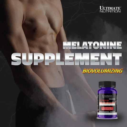 Ultimate Nutrition Melatonin 60Caps / Suplemen Gym/ Suplemen untuk pemulihan tubuh protein  shake