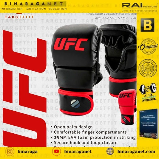 UFC CONTENDER MMA SPARING GLOVES 8 OZ / SARUNG TINJU / BOXING - Hitam