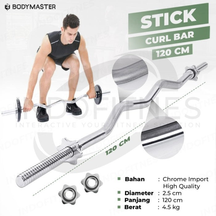 BODYMASTER Stick Gym 2,5CM Barbell Olympic Curl Fitnes Dumbell Bar 3CM - SOLID 35/2,5CM, KARGO/BLM ONGKR