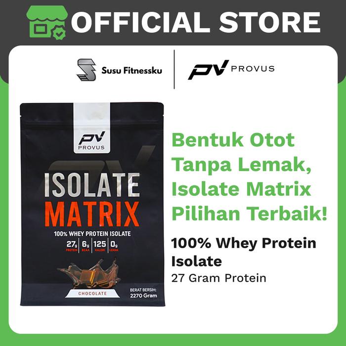 Provus Isolate Matrix (100% Whey Protein Isolate) 5Lb - Coklat, Shaker Hitam