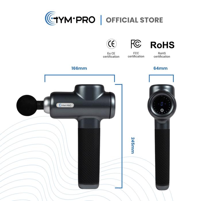 GYMPRO SUPER-7 Professional Massage Gun Portable Fascial Massager Alat Pijat Relaksasi Otot Fusia
