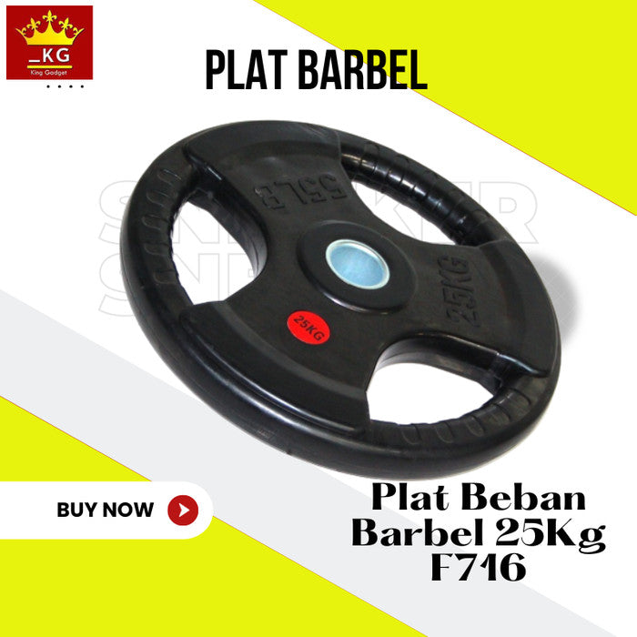 Rubber Weight Plate - Plat Beban Barbell 25Kg F716