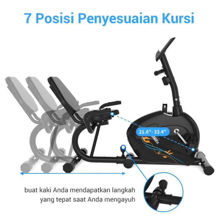 OneTwoFit Sepeda Statis Kardio Recumbent Bike Spinning Bike