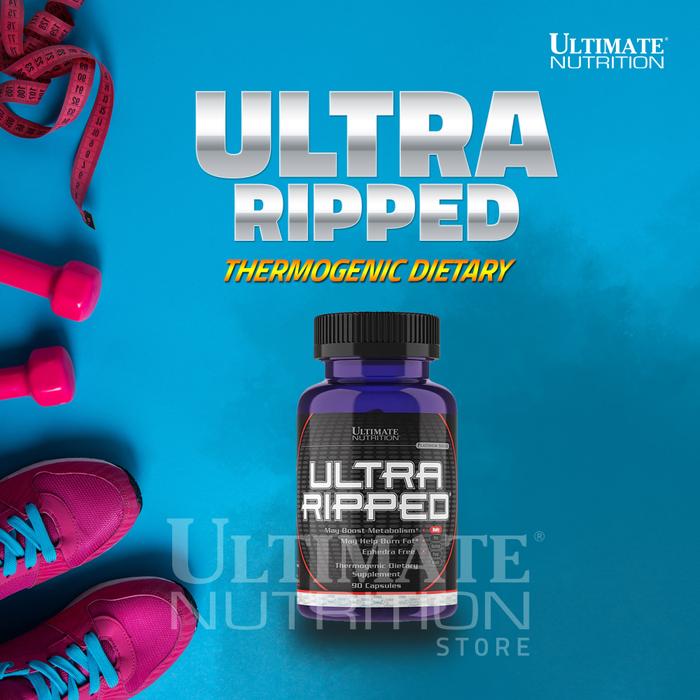 Ultimate Nutrition Ultra Ripped Capsules "Ephedra Free" suplemen fitness / suplemen gym / suplemen protein - 90 Caps