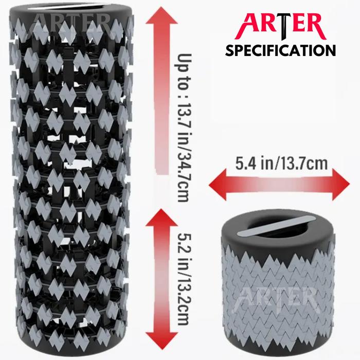 ARTER Foam Roller Massage Roller Collapsible for Yoga Pilates Gym Rol - Hitam