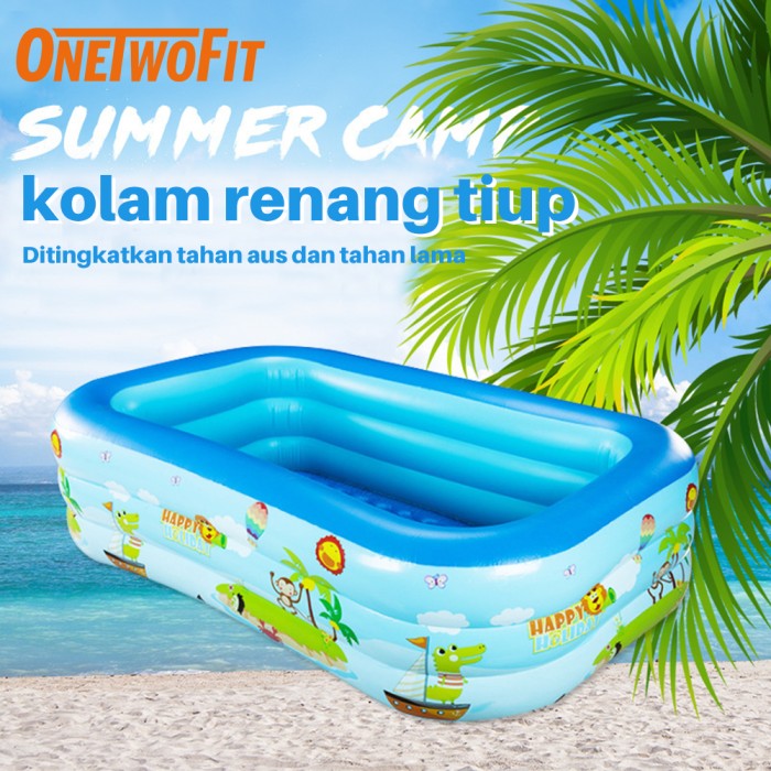 OneTwoFit Kolam Renang Anak 150CM Mengentalkan Outdoor Family