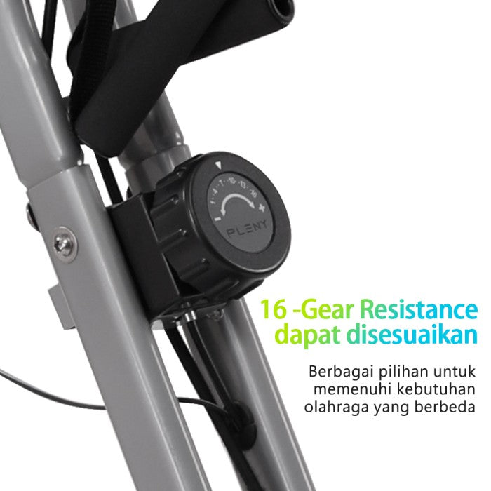 OneTwoFit X-Bike Foldable Exercise Bike With LED Monitor Adjustable Seat Magnetic X-Bike