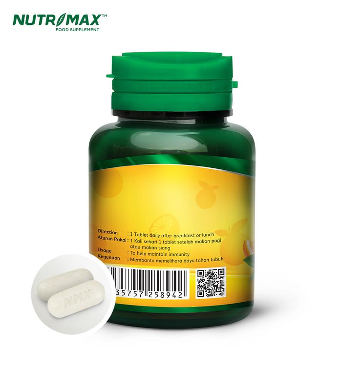 Nutrimax C+ Plus - Vitamin Vit C Imunitas Daya Tahan Tubuh - 30 Tablet