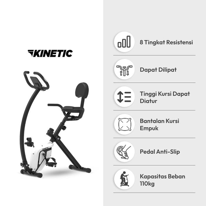 KINETIC SEPEDA STATIS RECUMBENT NS-665NY - HITAM