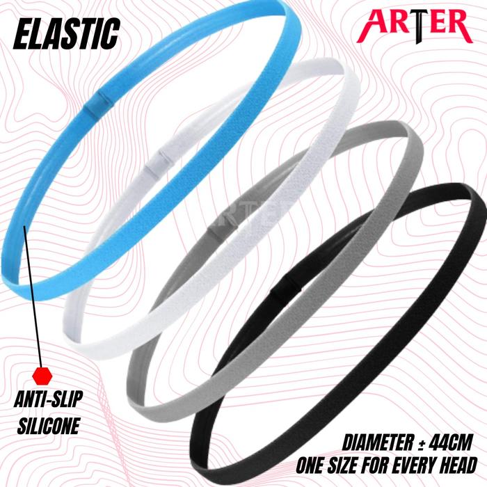 ARTER Sport Mini Hairband Sports Running Headband Non Slip Silicone - Wolf Grey