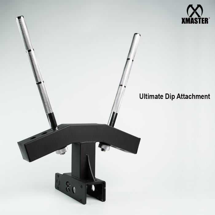XMASTER Dip Bar Attachment Power Rack – Alat Bodyweight Training & Latihan Dada - Chrome