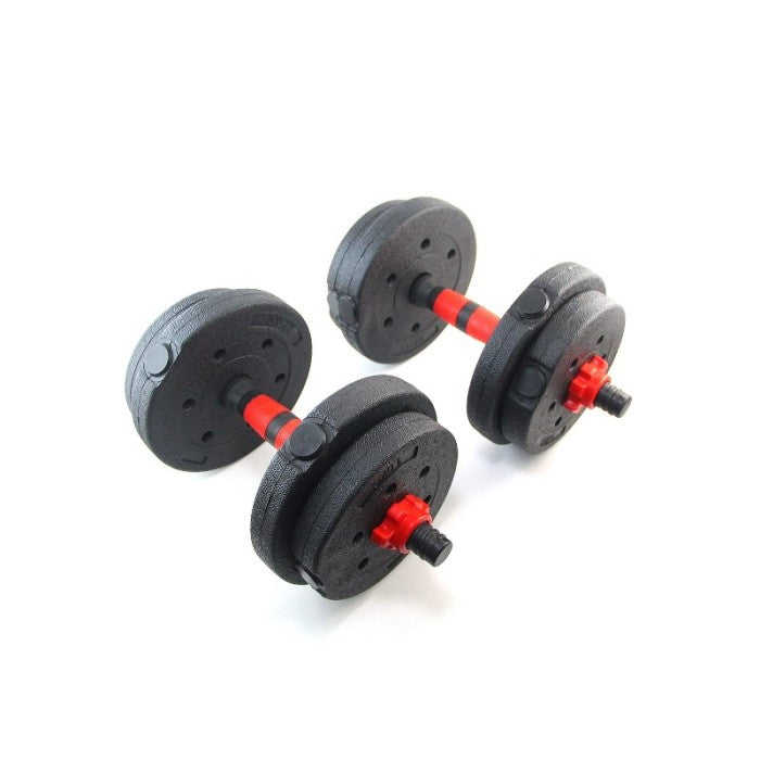 PROMO F203 READY 10KG DUMBBELL BARBEL SET ADJUSTABLE MULTIGUNA 2 IN 1