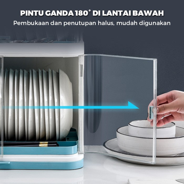 OneTwoFit Rak Piring Plastik Rak Pengering Piring Baki pembuangan yang