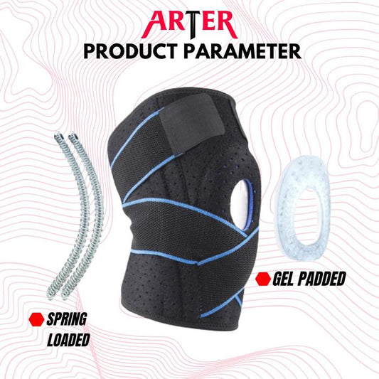 ARTER Knee Support PRO DEFENSE Brace Deker Pelindung Lutut Gel Spring - Obsidian Blue