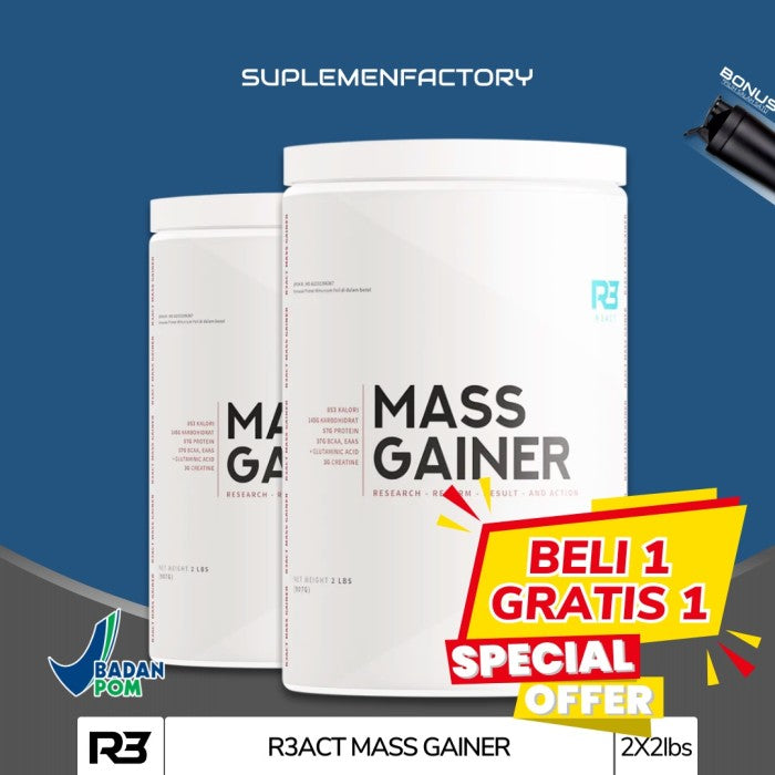 R3ACT GAINER React Mass Gainer 2 lbs | R3ACT Mass Gainer 2lbs - Bonus