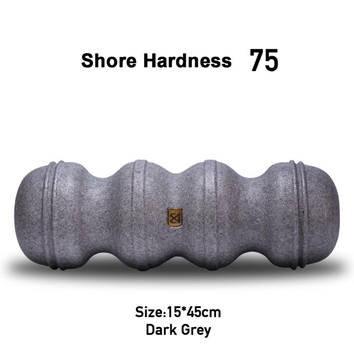 : XMASTER Foam Roller High Hardness Yoga Massage Otot Fitness Gym Recovery Pilates Peregangan Pemulihan Pijat otot - Grey-Hardness75
