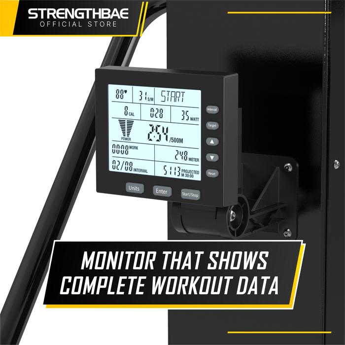 Ski Trainer STRENGTHBAE Crossfit Commercial Grade Ski Machine Air Bike