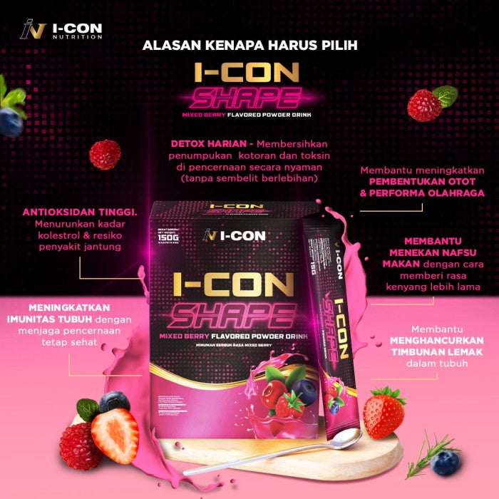 ICON SHAPE - 1 Box (Isi 10 Sachet) Antioksidan