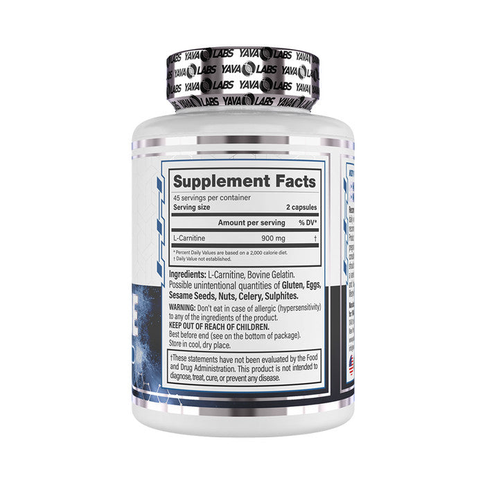 Yava Labs L-Carnitine 90 Capsules