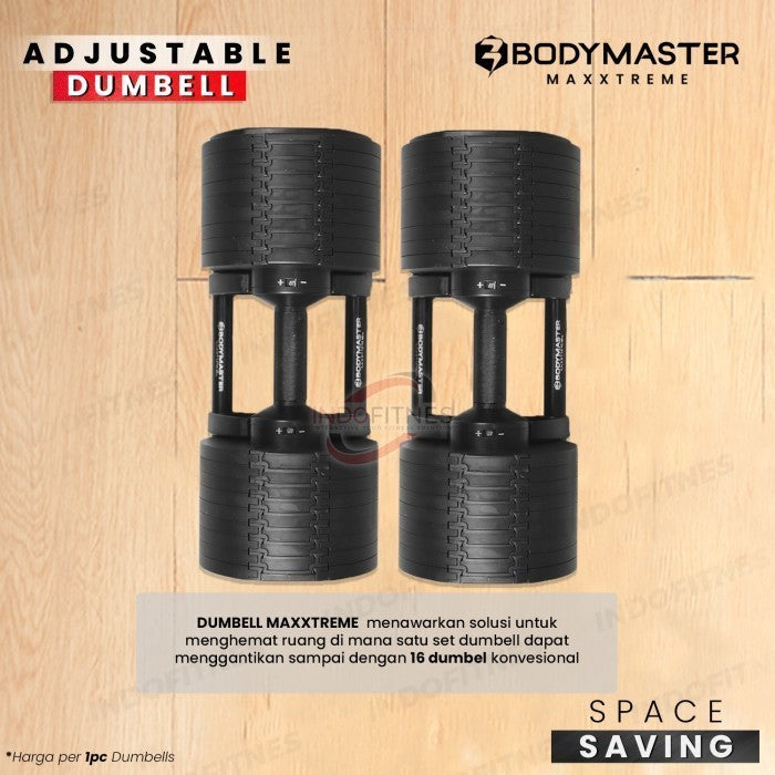 BODYMASTER MAXXTREME 40KG BM-A040 Original Adjustable Dumbell Barbell - MAXXTREME 1PC, BELUM ONGKIR