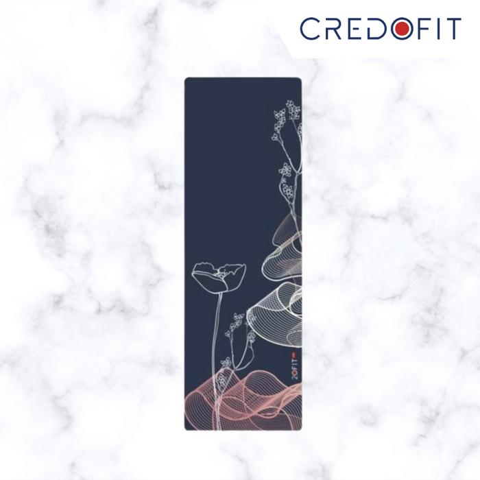 TPE Yoga mat suede flower