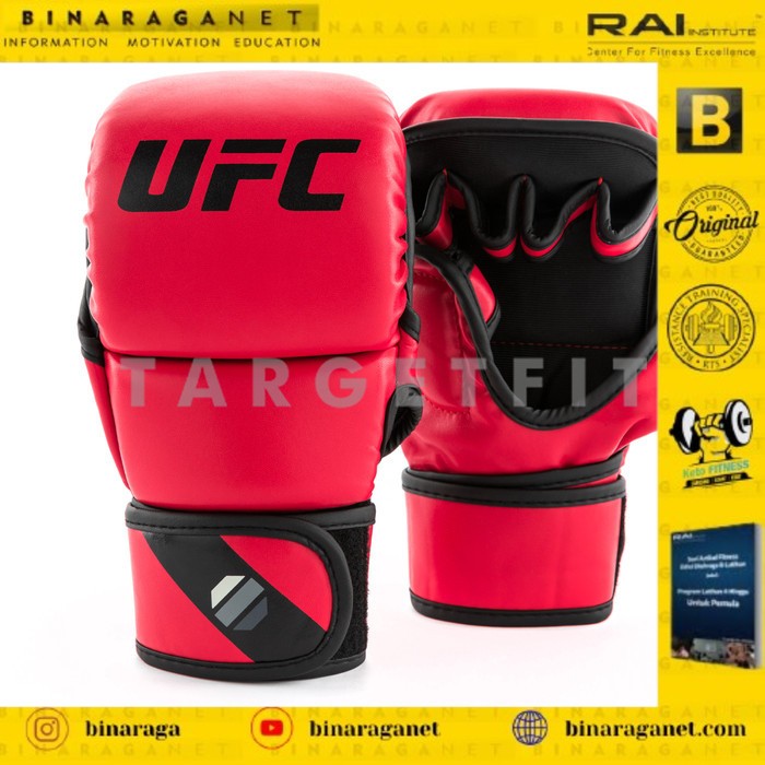 UFC CONTENDER MMA SPARRING GLOVES 8 OZ / SARUNG TINJU / BOXING - Merah