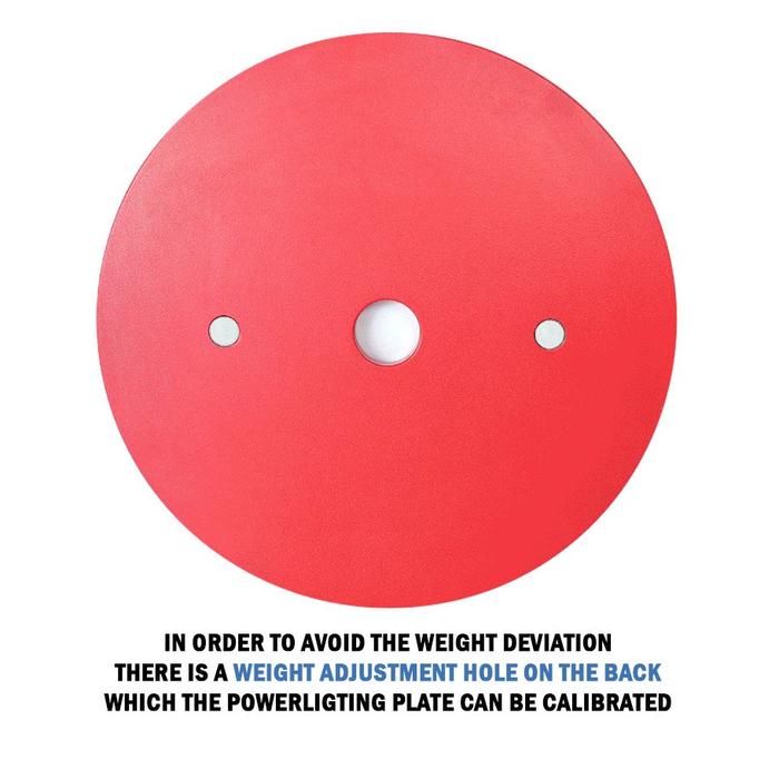 XMASTER Calibrated Plate Powerlifting 5–25kg – Olympic 50mm, Color Coded IPF, Steel – Pair/Set - 10kg Sepasang