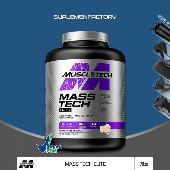 MUSCLETECH MASSTECH MASS TECH 6LBS - Vanila