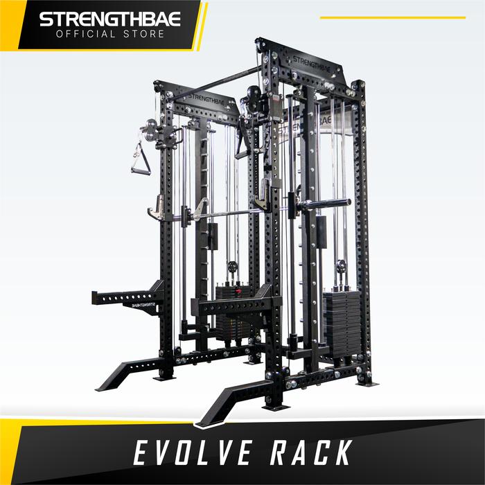 Evolve All in One Trainer STRENGTHBAE Upgradeable Power Rack Smith Machine Cable Machine Home Gym 1 Sisi - Rack+Cable75kg