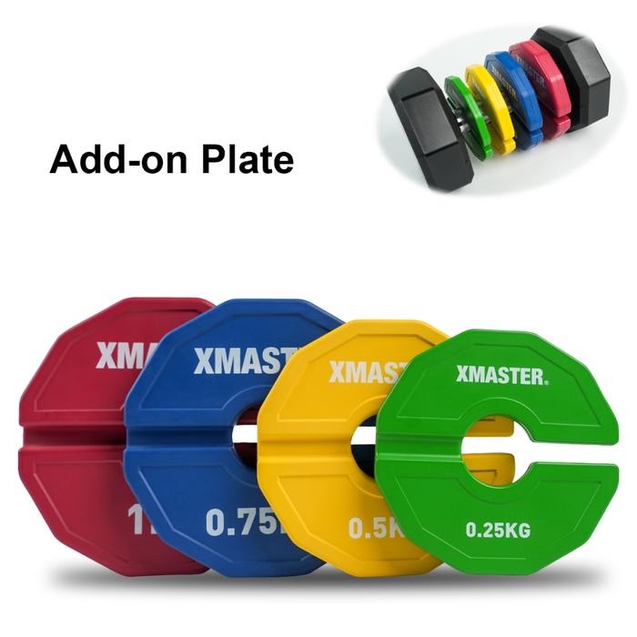 XMASTER Change Plate 0.5kg 1kg – Piringan Tambahan Dumbbell & Barbell Gym | Beban Tambahan I  Add-On - 0.25kg Sepasang