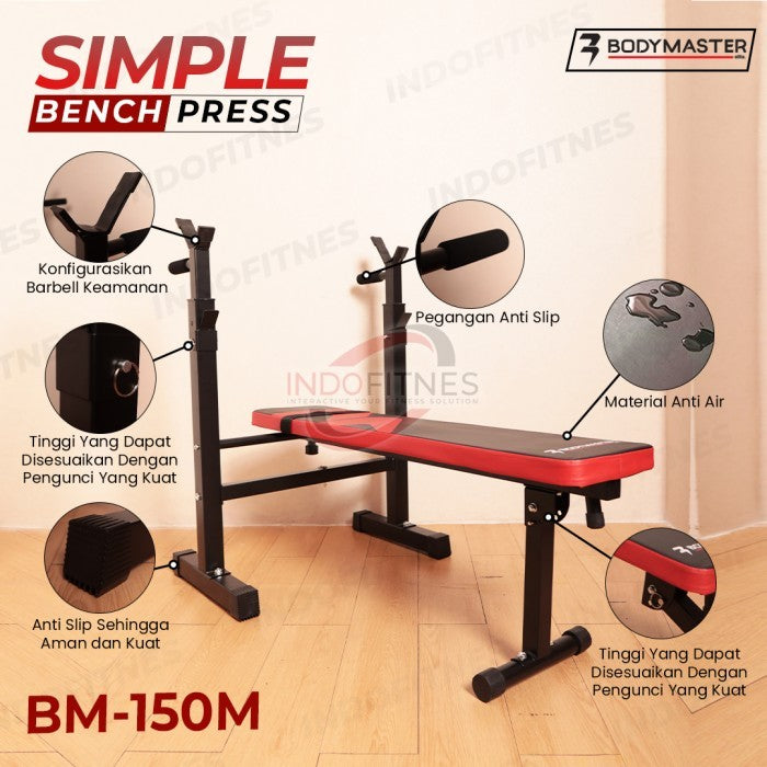 BODYMASTER Bench Press BM-150M Simple Bangku Kursi Fitness Gym