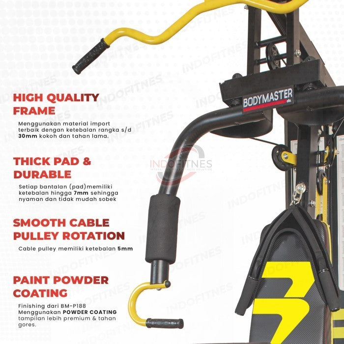 BODYMASTER Home Gym BM-P188 Original 1 Sisi Alat Gym Fitness multi - HOME GYM 1 SISI, BELUM ONGKIR