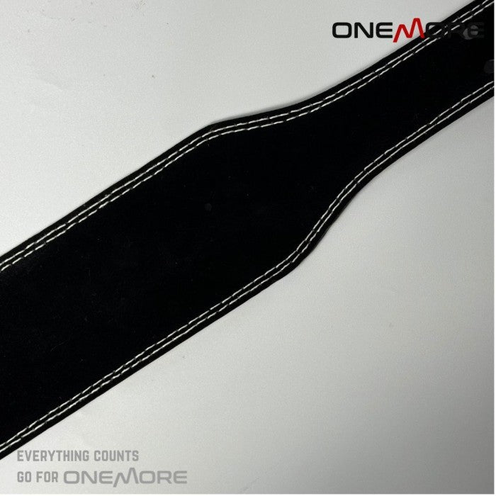 ONE MORE Leather Gym Belt Sabuk Fitness Premium - S